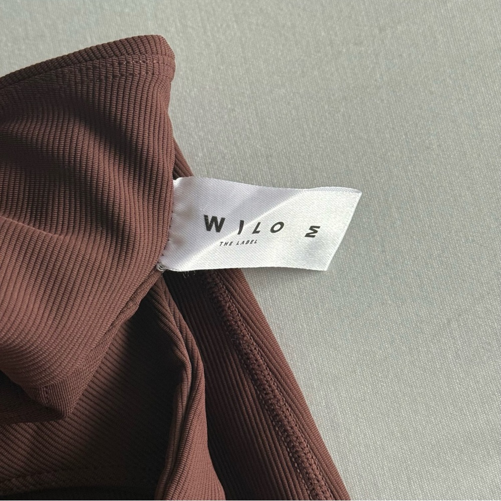 Wilo‎ The Label Flare Leg Jumpsuit Ribbed Athleisure Yoga Pilates Dance Sz M - Picture 10 of 16